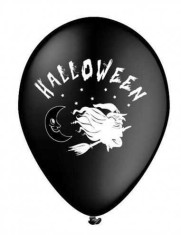 Set 10 baloane negre HALLOWEEN 30 cm foto
