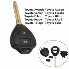 Carcasa telecomanda cheie auto cu doua butoane compatibila Toyota C1017 foto