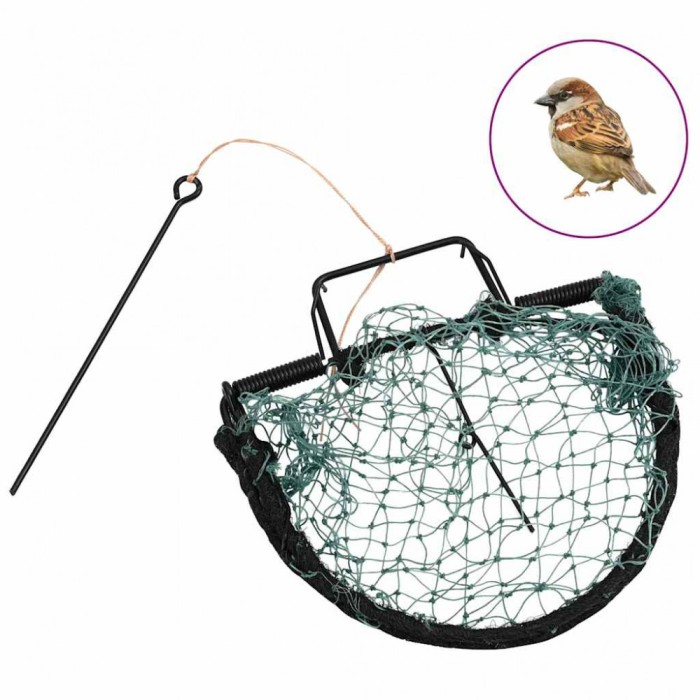 vidaXL Capcană pentru păsări, verde, 20 cm, oțel