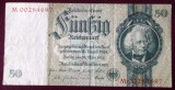 Germania 50 Mark 1933 seria 697 varianta rara de filigran ornament nu portret **