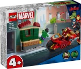LEGO&reg; Super Heroes - Iron Man cu motocicleta si Hulk (76287)