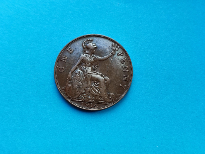 1 Penny 1914 Anglia-stare buna-patina