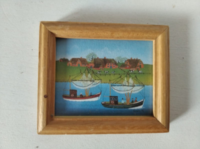 Tablou mic miniatura Renate Ai- Crab Fishing - Ausfahrt Zum Krabbenfang 8x6.5cm foto