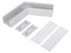 Conector 120&deg; Alb Aluminiu VARIO30-02