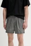 Sunnei pantaloni scurți culoarea gri, RTWXBOT021