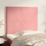 VidaXL Tăblii de pat, 2 buc, roz, 90x5x78/88 cm, catifea 3116093