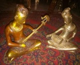 Superb set de 2 sculpturi din bronz