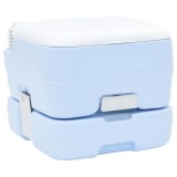 Toaletă Portabilă vidaXL 10L, Plastic Albastru/Alb, Camping, Outdoor, Autonomă, Ușor de Curățat, 41.5x36.5x30 cm