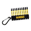 Set 10 capete insurubare Torx 57mm pe un breloc DeWalt DT7275-QZ