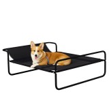 PawHut Pat ridicat pentru caini animale de companie cu suport pentru cap material micro-perforat 91 x 69 x 29 cm negru | Aosom Romania