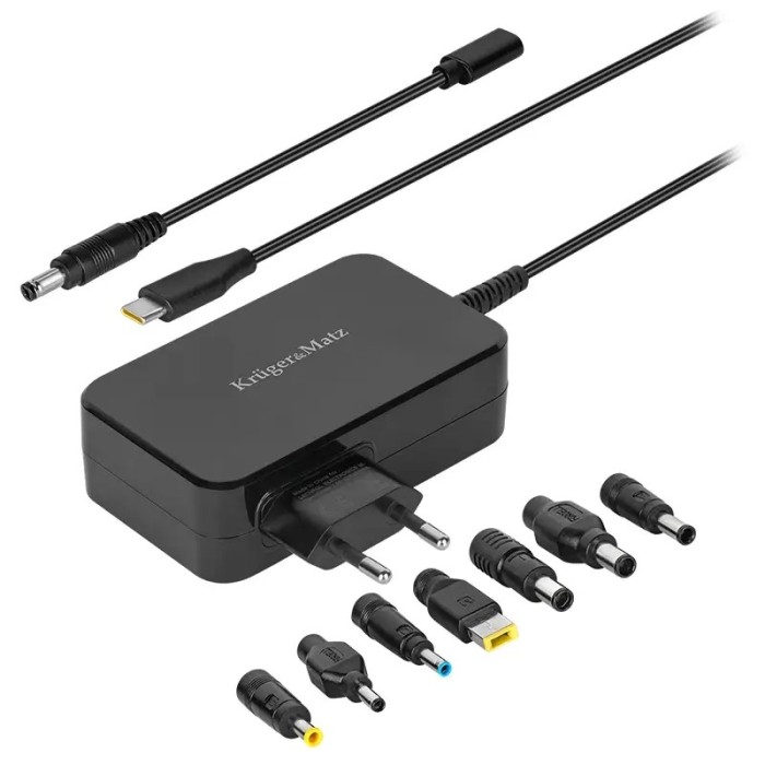 Alimentator Universal 90W PD USB-C + 7 adaptoare Kruger&amp;Matz KM1450-90