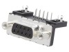 Conector D-Sub 9 pini Mamă 90&deg; Amphenol Soclu Montare Panou Aurit 5A