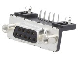Conector D-Sub 9 Pin Soclu Mamă Panou 90&deg; 5A