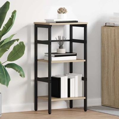 vidaXL Raft pentru cărți Stejar Sonoma 40 x 29,5 x 81 cm Lemn compozit 883899 foto