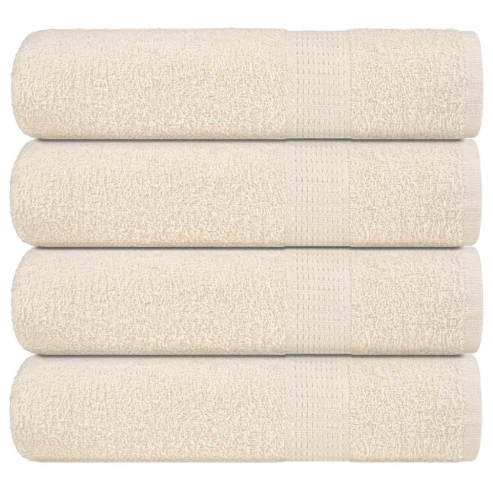 vidaXL Prosoape de duș 4 buc crem 70x140 cm 360 g/m&sup2; 100% bumbac 137002