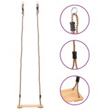 Leagan Copii Lemn Masiv Pin 200cm vidaXL, Sc&acirc;ndură 43x19cm, Reglabil, Siguranta Sporita, Max 100kg, Exterior