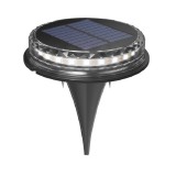 Lampa solara LED tip spot pentru gradina eMazing, 8 LED-uri, material ABS si Policarbonat, baterie 1.2V, 600mah, 12 x 13.5 cm, alb rece, 4 buc