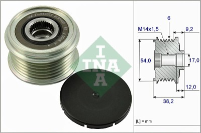 INA 535 0263 10 Sistem roata libera, generator foto