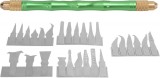 Set lame pentru reparatii electronice, BEST, BST-69A, 27 lame de precizie, maner aluminiu 13cm, verde