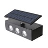 Spot exterior dublu LED cu incarcare solara eMazing, orientare reglabila, selectie tonuri de iluminare, ideal pentru fatade, trepte, curte sau balcon,