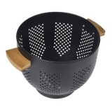 Strecuratoare Metalice Negre cu Manere Din Bambus &ndash; Design Modern și Practic, CMCLASS