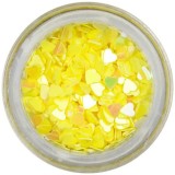 Confetti nail art - inimi galbene, LION COSMETICS