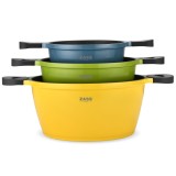 Set 3 oale antiaderente din aluminiu turnat sub presiune Zass Gourmet ZG-ACS 02, Color ProDesign DailyAppliances