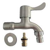 Robinet din inox HAWIRE pentru montare in exterior si interior, Pentru butoaie gradina, bucatarie si baie, Material SUS304, Argintiu, Rezistent la cor