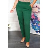 Pantalon Elegant Cu Talie Inalta Verde Brad - 60Marimea