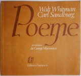 Poeme Walt Whitman &amp; Carl Sandburg - Carte Beletristica, Editie Antica Stare Buna