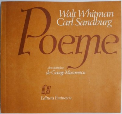 Poeme &amp;ndash; Walt Whitman, Carl Sandburg foto