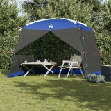 VidaXL Plasă de ț&acirc;nțari pentru camping cu ușă Albastru pentru 5 persoane Rezistent la apă