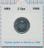 Croatia 2 lipe 1996 UNC - Olympics - km 36 - cartonas personalizat - A015, Europa