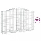 Cumpara ieftin Cosuri gabion arcuite 13 buc, 200x50x120/140 cm,fier galvanizat