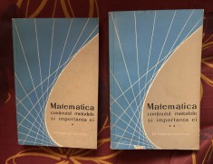 Matematica: continutul, metodele si importanta ei volumele 1-2