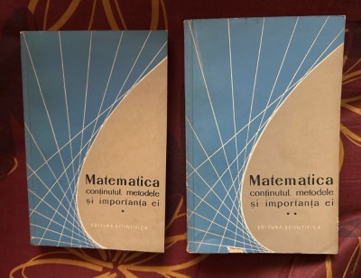 Matematica: continutul, metodele si importanta ei volumele 1-2 foto