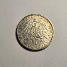 Germania 3 Mark Marci 1910 G Baden Piesa Frumoasa