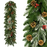 Cumpara ieftin Ghirlanda de Craciun cu Ace 3D PE Frozen Premium din Crengute de Brad Artificial, Lungime 110cm, Diametru 30cm