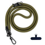Snur pentru Telefon, Zamo&Acirc;&reg;, din Nailon Rezistent si Carabina Inoxidabila, Lungime 60cm, Grosime 0.60cm, Universal, Culoare Verde