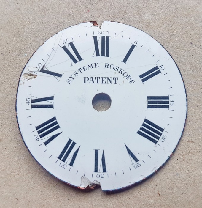 C921-Cadran Systeme Roskopf Patent portelan.