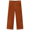 Pantaloni copii din velur, coniac, 128