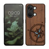 Husa Kwmobile pentru OnePlus Nord 3 5G, Maro/Albastru, Lemn, KWM0000204Y003C, Silicon, Carcasa