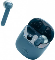 Casti True Wireless Bluetooth,JBL T225TWS,Bluetooth v5.0,JBL Pure Bass, albastru foto
