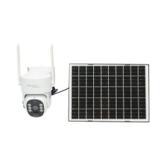 Camera supraveghere cu lentila duala 3MP, 4G, WIFI 2.4 GHz cu panou solar, baterie 9000 mAh, PTZ control, detectie umana PIR, night vision si aplicat foto