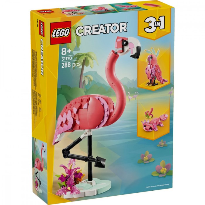 Lego creator animale salbatice flamingo roz 31170