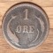 Danemarca - moneda de colectie rara! - 1 ore 1879 bronz - delfin - superba !