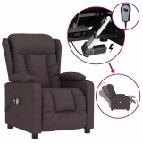Cumpara ieftin Fotoliu de masaj electric, maro inchis, material textil