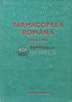 Farmacopeea romana, editia 8, supliment 2 - 1970 (AE84) foto