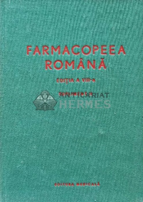 Farmacopeea romana, editia 8, supliment 2 - 1970 (AE84)