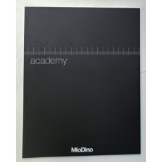 ACADEMY , CATALOG AL FIRMEI ITALIENE ' MioDino ' de ARHITECTURA , DESIGN , MOBILIER PENTRU BIROURI , TEXT IN ITALIANA SI ENGLEZA , 2006